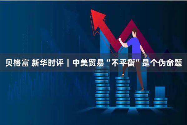 贝格富 新华时评｜中美贸易“不平衡”是个伪命题