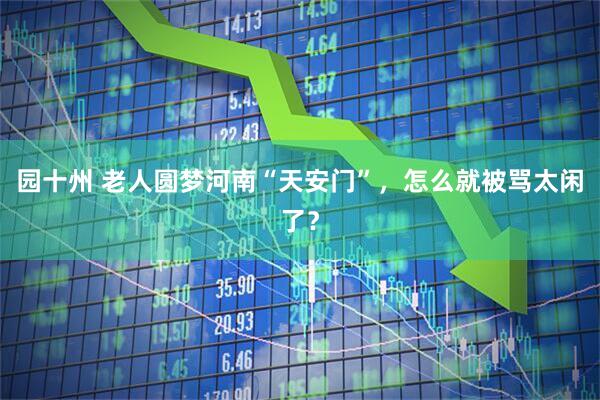 园十州 老人圆梦河南“天安门”，怎么就被骂太闲了？